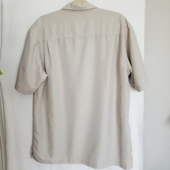 Short Sleeve ALFANI Men's Shirt Soft Modal fabric. Size Large. Ivory. - Picture 3 of 7